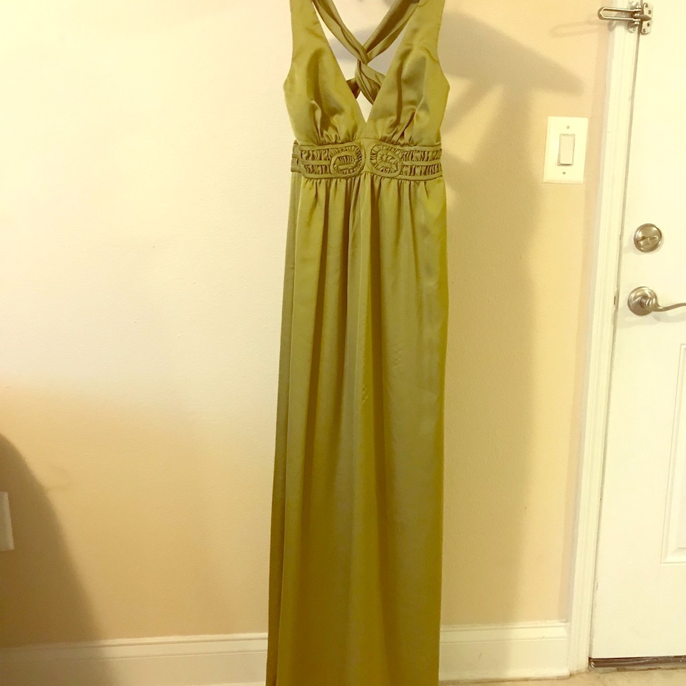Sage Green Satin Formal Dress